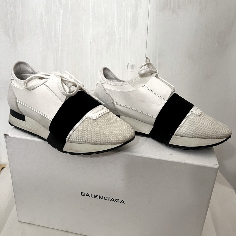 Balenciaga Blanc Noir /White Sneakers 39 / 8.5